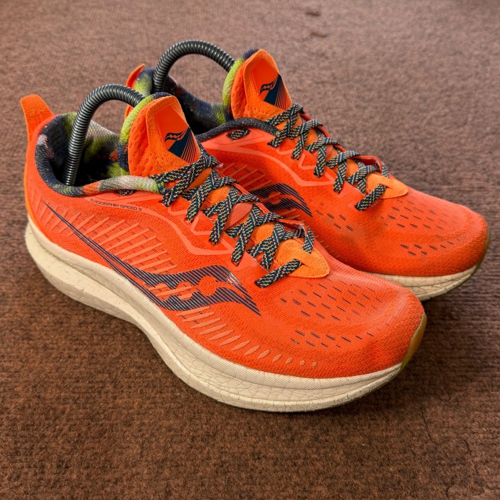 Saucony Endorphin Speed 2 Womens 9.5 Running Shoes Orange Campfire S10688-45